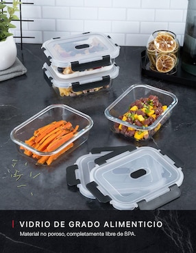 Set contenedores Cookify de vidrio 8 piezas
