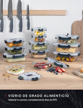 Set contenedores Cookify de vidrio 24 piezas