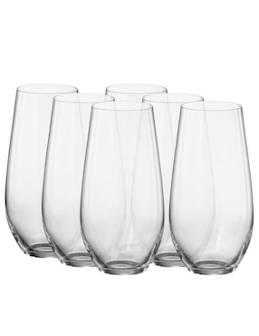 Set De Vasos Highball Bohemia Columba De Vidrio 6 Piezas