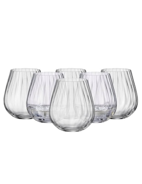 Set vasos Bohemia Columba Optic de vidrio con 6 piezas