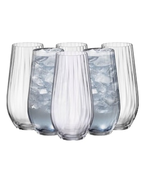 Set vasos Bohemia Columba Optic de vidrio con 6 piezas