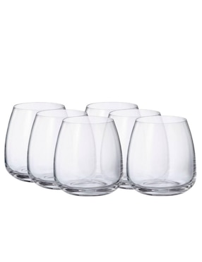 Set De Vasos Old Fashion Bohemia Anser De Vidrio 6 Piezas