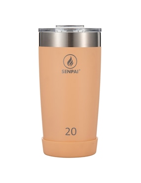 Termo Doble Pared 3 Piezas Senpai De Acero Inoxidable Tumbler Con Tapa Flip Top 600 Ml