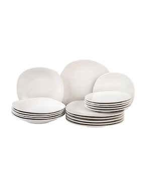 Vajilla Santa Anita Antartic de porcelana 18 piezas
