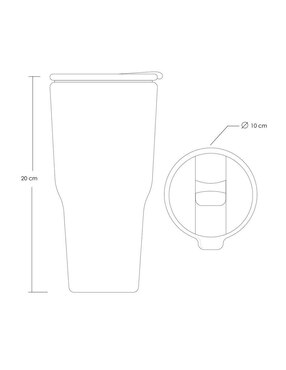 Termo Ilios Innova de acero inoxidable con tapa a presión 887 ml