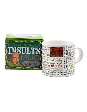 Taza de colección Unemployed Philosophers Guild William Shakespeare artístico