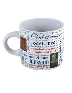Taza de colección Unemployed Philosophers Guild William Shakespeare artístico