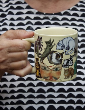 Taza de colección Unemployed Philosophers Guild Gato Cheshire artística
