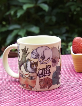 Taza de colección Unemployed Philosophers Guild Gato Cheshire artística