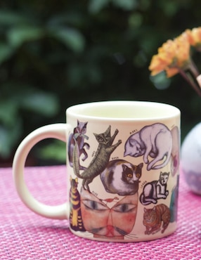 Taza de colección Unemployed Philosophers Guild Gato Cheshire artística