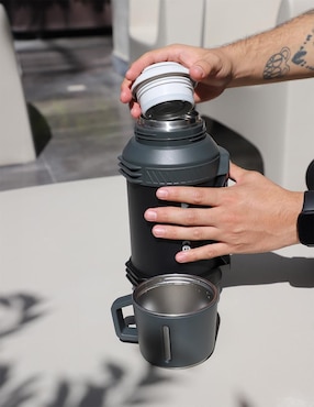Termo Hikeo de acero inoxidable con tapa a presión 1.6 L