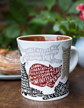 Taza de colección Unemployed Philosophers Guild Gato Cheshire artístico