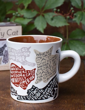 Taza de colección Unemployed Philosophers Guild Gato Cheshire artístico