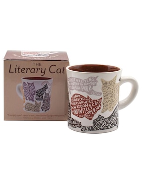Taza de colección Unemployed Philosophers Guild Gato Cheshire artístico