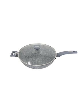 Sartén Wok Con Tapa Westinghouse De Aluminio