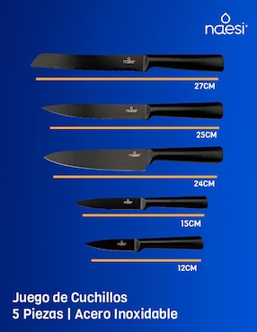 Set de cuchillos para chef Naesi 6 piezas