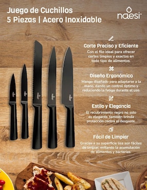Set de cuchillos para chef Naesi 6 piezas
