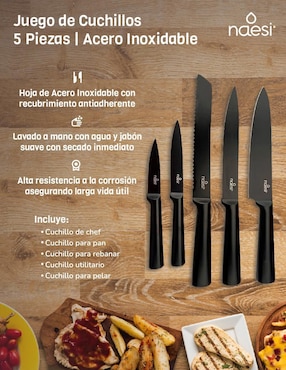 Set de cuchillos para chef Naesi 6 piezas
