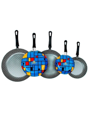 Set de sartenes Vencort de aluminio 5 piezas