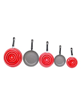 Set de sartenes Vencort de aluminio 5 piezas