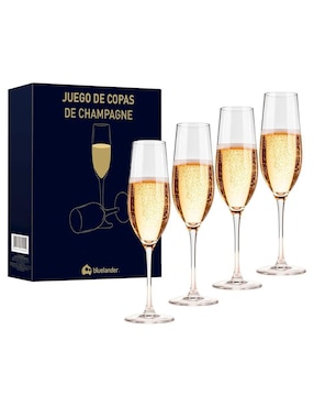 Set de copas para flauta Bluelander de vidrio