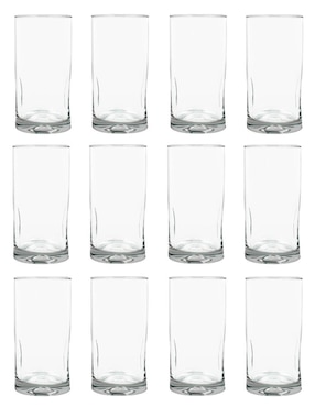 Set De Vasos Para Agua Vencort De Vidrio Con 12 Piezas