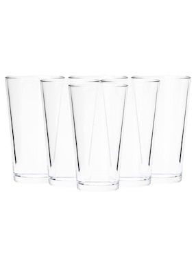 Set De Vasos Highball Borgonovo Conic De Vidrio Con 6 Piezas