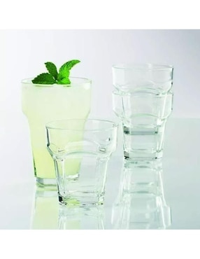 Set vasos Borgonovo San Marco de vidrio con 6 piezas