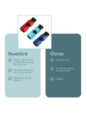 Clip para bolsas Ms Home de plástico 15 piezas