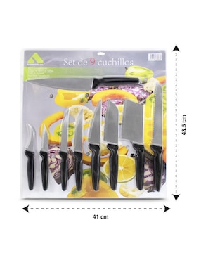 Set de cuchillos utilitario Idea Nuova 9 piezas
