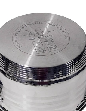 Batería de cocina Meraki Home Atenea de acero inoxidable 12 piezas