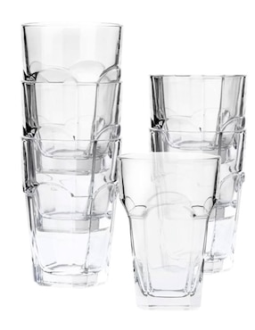 Set De Vasos Para Agua Borgonovo San Marco De Vidrio Con 6 Piezas