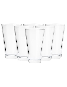 Set De Vaso Highball Borgonovo Conic De Vidrio Con 6 Piezas