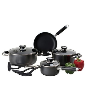 Batería De Cocina Alpine Cuisine AG-S10A De Acero Inoxidable 10 Piezas