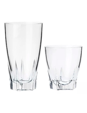 Set vasos Borgonovo Camelot de vidrio con 8 piezas