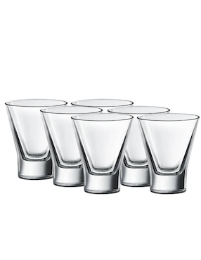 Set De Vasos Cocktail Borgonovo Serie V De Vidrio Con 6 Piezas