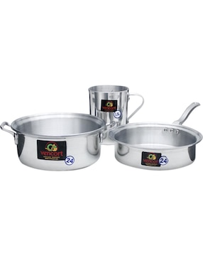 Batería de cocina Vencort Esmeralda de aluminio 12 piezas