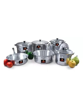 Batería de cocina Vencort Esmeralda de aluminio 12 piezas