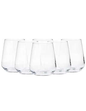 Set De Vasos Para Agua Borgonovo Contea De Vidrio Con 6 Piezas