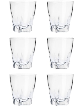 Set De Vasos Dof Borgonovo Camelot De Vidrio Con 6 Piezas