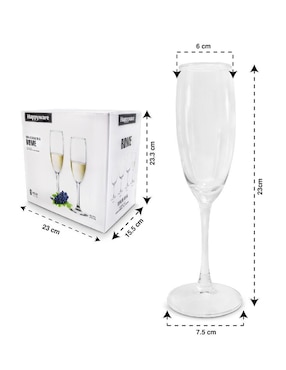 Set de copas para champán Idea Nuova de vidrio