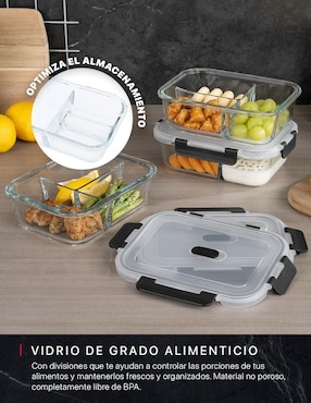 Set contenedores Cookify de vidrio 3 piezas