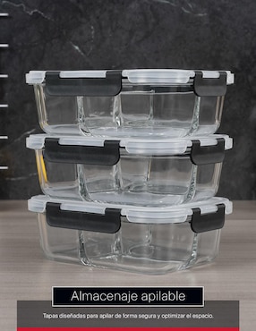 Set contenedores Cookify de vidrio 3 piezas