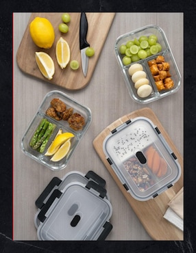 Set contenedores Cookify de vidrio 3 piezas