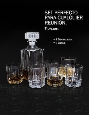 Set decantador Idea Nuova de cristal