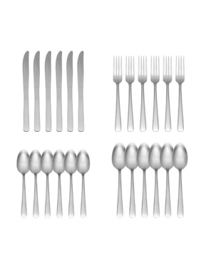 Set Cubiertos Möven Malva De Acero Inoxidable 24 Piezas