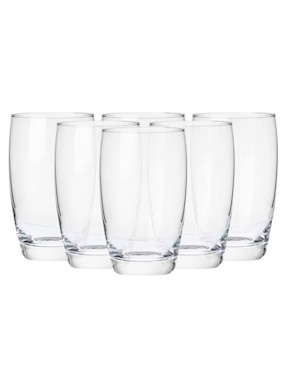 Set De Vasos Para Agua Borgonovo Aurelia De Vidrio Con 6 Piezas