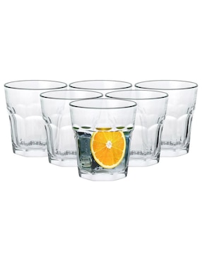 Set vasos Borgonovo London de vidrio con 6 piezas