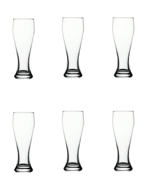 Set De Vasos Para Cerveza Pasabahce De Vidrio Con 6 Piezas