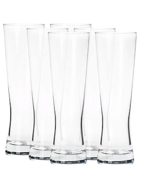 Set De Vasos Para Cerveza Borgonovo Mónaco De Vidrio Con 6 Piezas